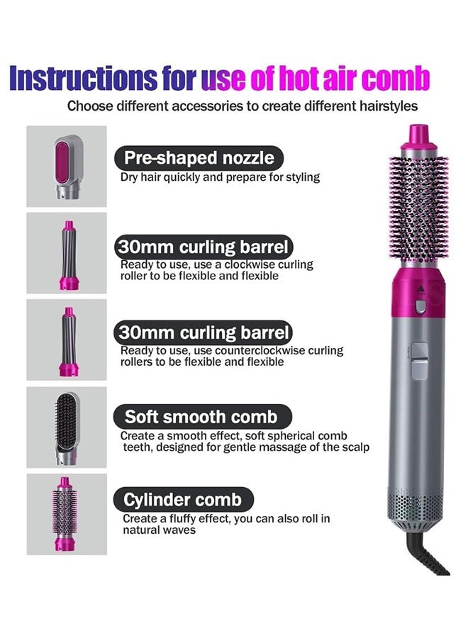 Arabest [5 in 1] Blower Brush & Air Styler, [110,000 RPM] High Speed Ionic Hair Dryer, Quick Dry, with Self-Wrap Curler, Volumizing, Smooth - Image 2