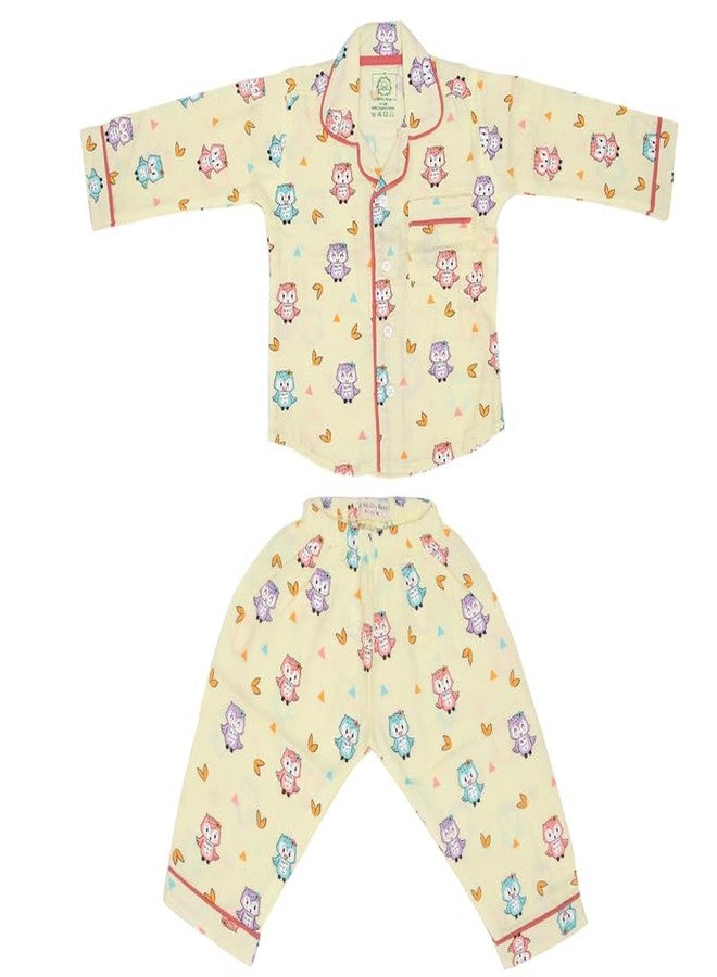 A toddler thing 100% Organic Muslin Sleepsuit | Sleepwear Baby Products | Full Sleeves Dress | Night Suit for Boys & Girls | Top & Pants | Night Wear Rompers | Hoots and Dino Boots | 2-3y - Image 3