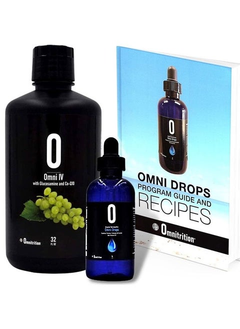 Omni Drop Bundle - Includes Two Products: Omni Drops Diet Drops with Vitamin B12-4 oz with Program Guide and Omni IV (Omni 4) Liquid Vitamins and Minerals with Glucosamine and Co-Q10