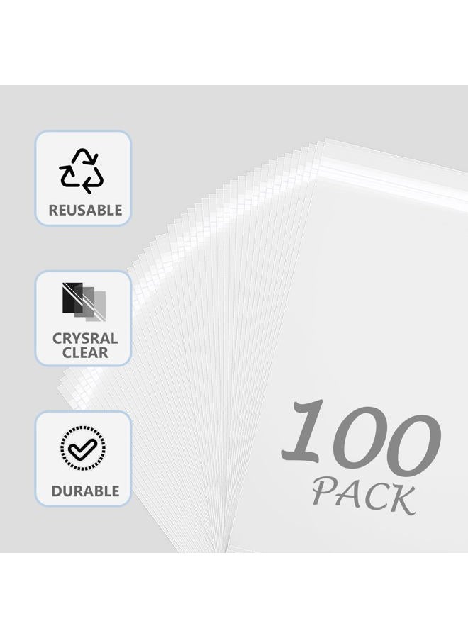 Somime 100 Pack Acid-Free Crystal Clear Sleeves Storage Bags for 8x10 Art Prints/Pictures/Photos/Framing Mat Mattes (Bag Size: 8 1/2” x 10 3/7”) - Image 5