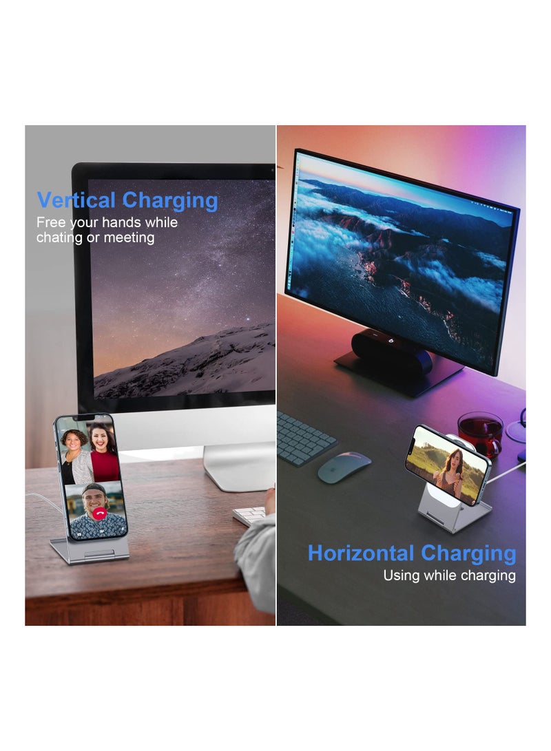 SYOSI Wireless Charger, Compatible with Phone 14-13-12 Series Magnetic Wireless Charger, Mag-Safe Charger, Folding Aluminum Alloy Wireless Charger Stand, for Phone 14/13/12 Pro Max/Pro/Mini - Image 5