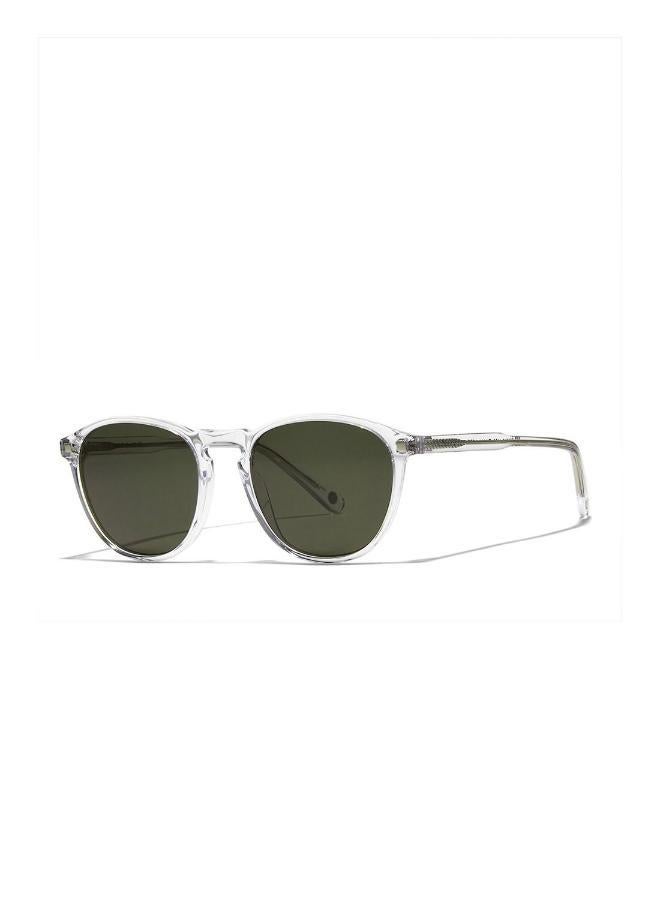 30Sundays Olympian,Men Round SunglassesUV400 (Transparent,Green) - Image 1