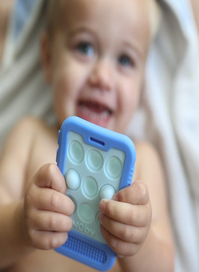Nuby Cell Phone Popper Sensory Play Teether Toy - 3+ Months, 1pk Assorted Neutral Colors - Image 1