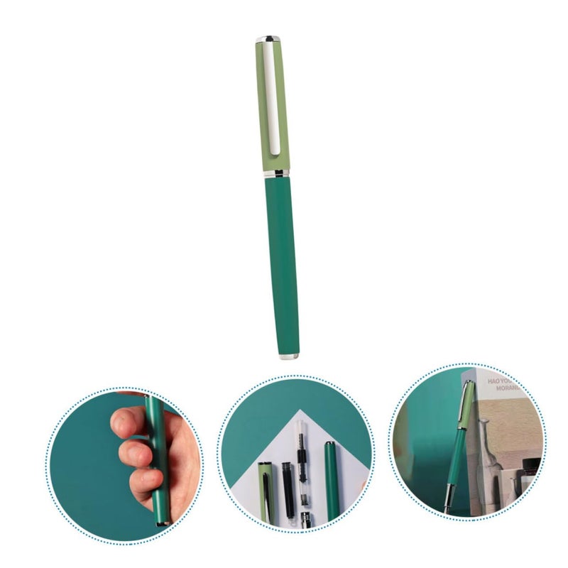 Metal Grip Signature Pen Smooth Writing Calligraphy Pen Black Ink Stationery - Image 4