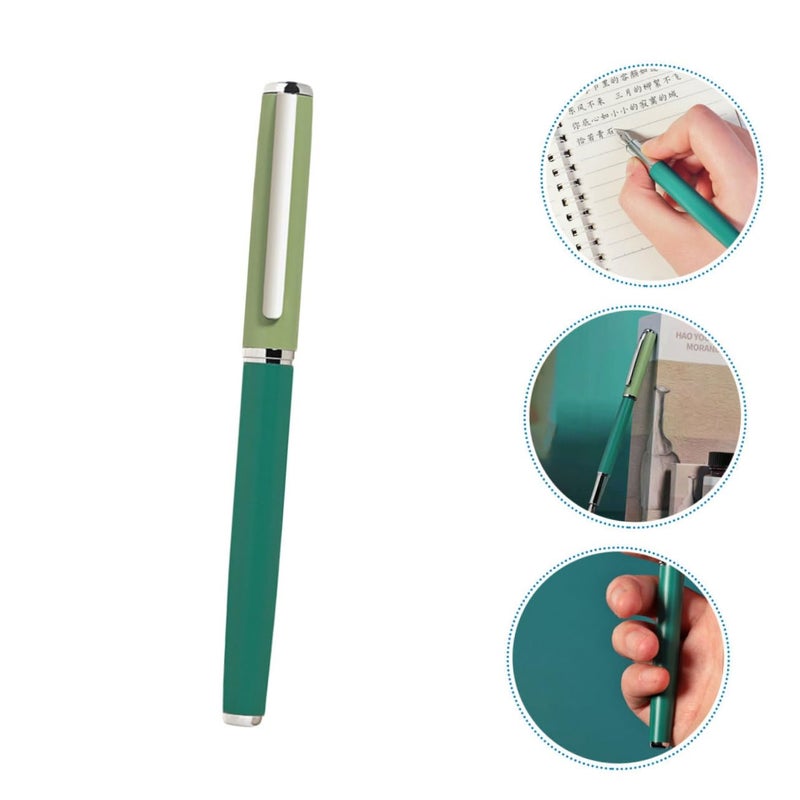 Metal Grip Signature Pen Smooth Writing Calligraphy Pen Black Ink Stationery - Image 5