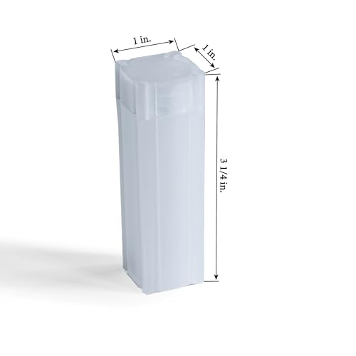 LIGHTHOUSE - Square Coin Tubes - Convenient Push Top, Virtually Unbreakable, Acid Free and Archival Quality - Coin Tubes for US Nickels, 100 Pack - Image 5
