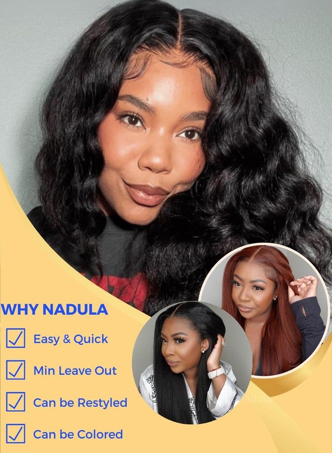 Nadula V Part Kinky Straight Wig Human Hair Glueless No Leave Out Upgraded U Part Wigs for Women,Yaki Straight V-part Wigs V Shape Clip in Half Wig No Glue Wear and Go 150% Density 18inch - Image 5