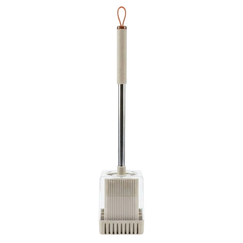 Group Tiger Luxury Smart Toilet Brush with Built-In Timer and Minimalist Stand - Dark Biege - A210-742 - Image 4