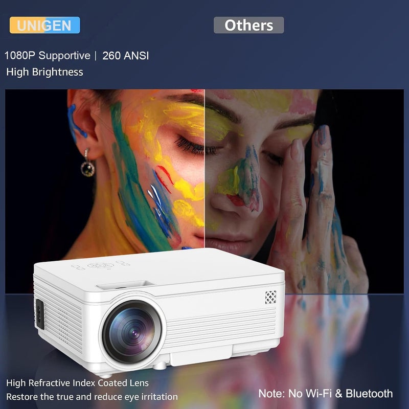 BIGASUO بروجيكتور أندرويد 5G واي فاي منزلي 4K يدعم 1080P هاتف ذكي كامل HD محمول مدمج يوتيوب تطبيقات أخرى تصحيح تلقائي 4000 لومن شاشة 200 بوصة متوافق مع عصا تلفاز 4K، متعدد الألوان (BGP34) - Image 5