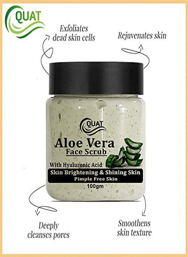 QUAT Aloe Vera Face Scrub for Gentle Exfoliation, Soothing & Hydration | Exfoliating Scrub to Remove Dead Skin, Dirt & Dullness - 100 g - Image 4