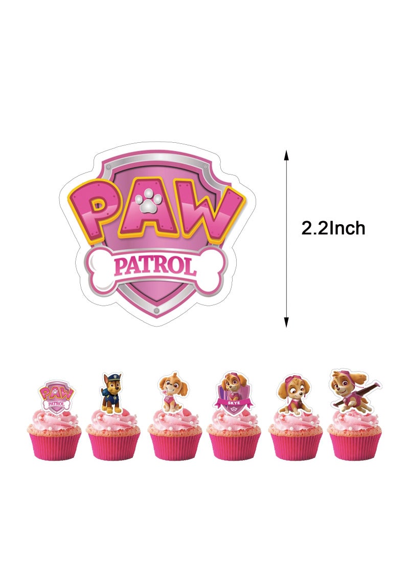 LA FIESTA 46 Piece Skye Paw Patrol Birthday Decorations for Kids  - Image 4