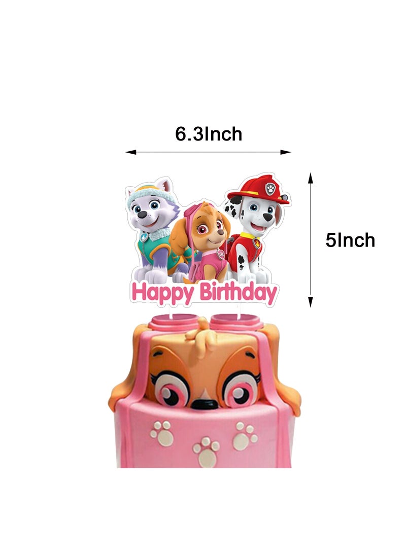 LA FIESTA 46 Piece Skye Paw Patrol Birthday Decorations for Kids  - Image 5