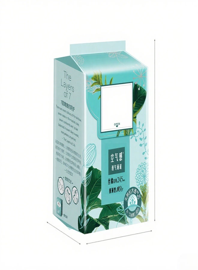 Space 7 Sanitary Pads 245mm 10 PCS for Women Safe Soft Breathable Absorbent Feminine Sanitary Napkins Panty Liners - Image 3