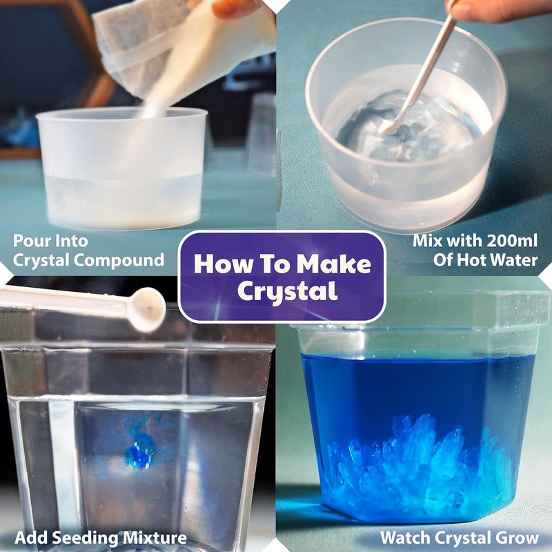 4m Crystal Kit: Growing Experiments, Geology, Ages 10+ - Image 3