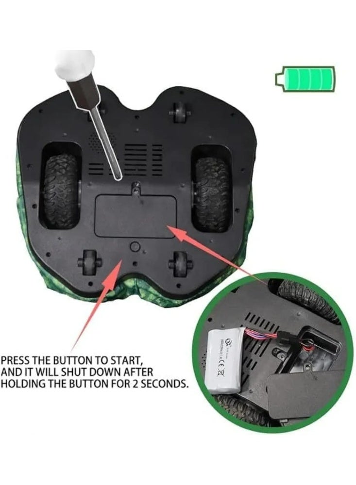 ديناصور تي ريكس عملاق بالريموت كنترول مع صوت زئير وحركة 360 درجة - لعبة قابلة للنفخ للأطفال بتردد 2.4 جيجاهرتز وقابلة للشحن - Image 2