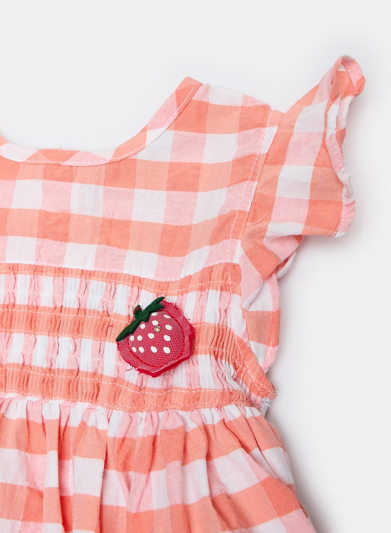 Panco Baby Girls STRAWBERRY Plaid Patterned Dress - Image 3