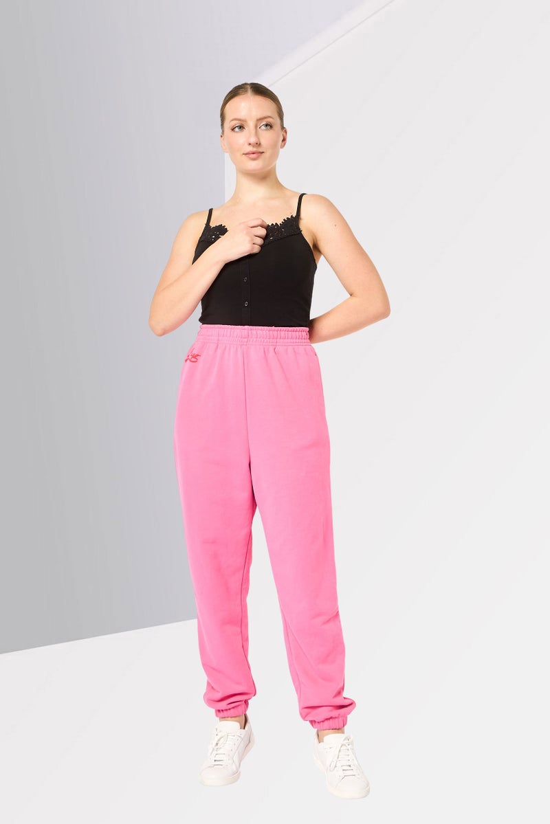 HUGO BOSS Women Regular Fit Plain Sweatpants, Pink - Image 2