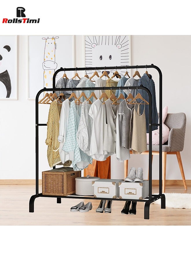 رولستيمي منظم ملابس وحامل حامل معدني أسود 110 * 54 * 150 سم - Image 3