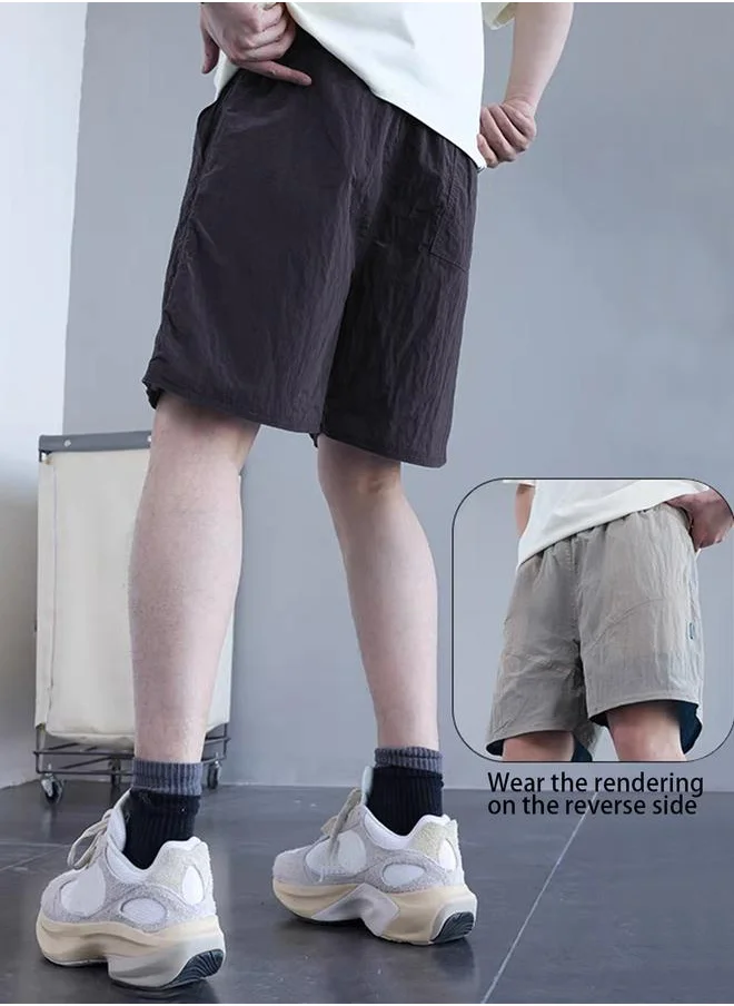 Take Two Take Two Loose Fit Contrast Trim Shorts with Drawstring