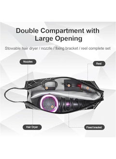 HOOKOR Travel Organizer for Dyson Airwrap Curling Iron Styler Compatible Portable Travel Organizer for Airwrap Hair Dryer Styler and Accessorie (Diamond)  - Image 2