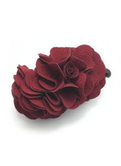 Flowers Rose Hair Clip Ponytail Holder 1 PCSH41WineRed