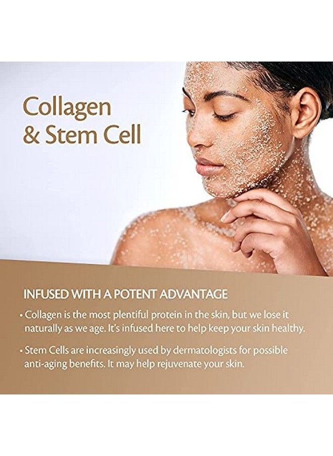 M3 Naturals Brown Sugar Body Scrub With Collagen Stem Cell Exfoliating Body Scrubber Face Cleanser Fight Skin Care Appearance Cellulite Fine Line Stretch Mark Spider Veins 12 Oz  - Image 4