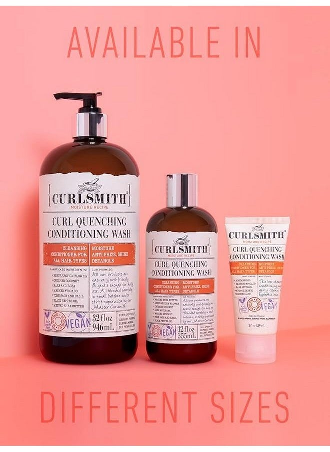 CURLSMITH - Curl Quenching Conditioning Wash - Vegan Cowash 2 In 1 Conditioner And Shampoo For Wavy, Curly And Coily Hair (3Oz)  - Image 3