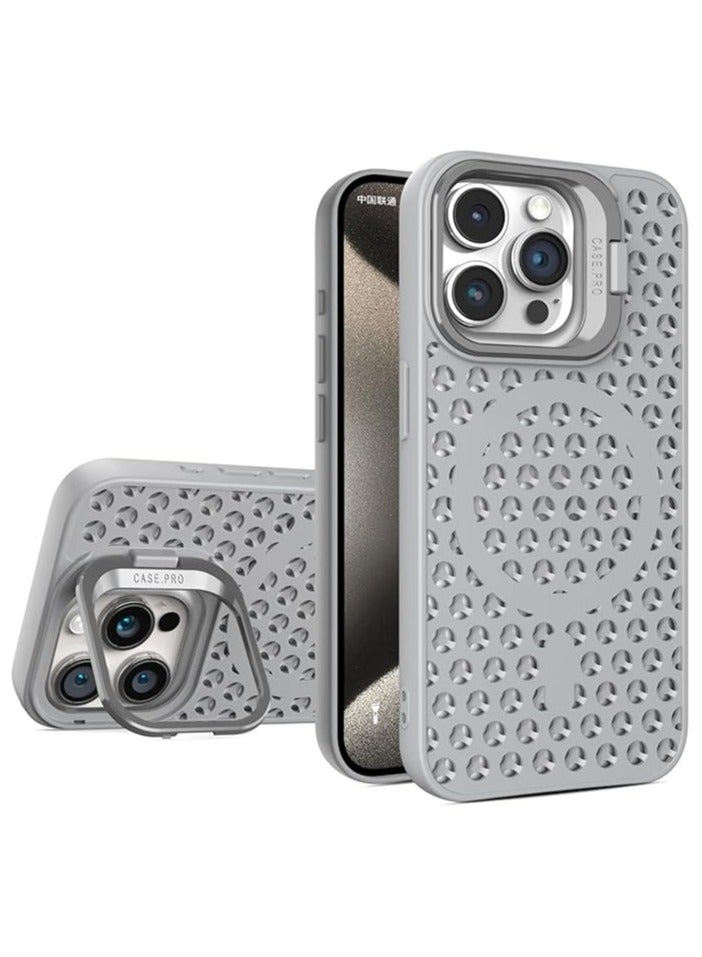 Casemate iPhone 14 MagSafe Case Magnetic Silicone Case Compatible with iPhone Supports Magnetic Charging, Hollow Mesh Design for Heat Dissipation Ventilation and Camera Lens Holder Cover - Image 1