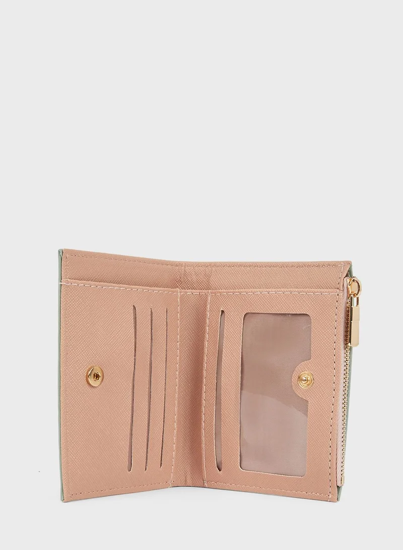 DeFacto Women'S Sewing Pattern Faux Leather Wallet