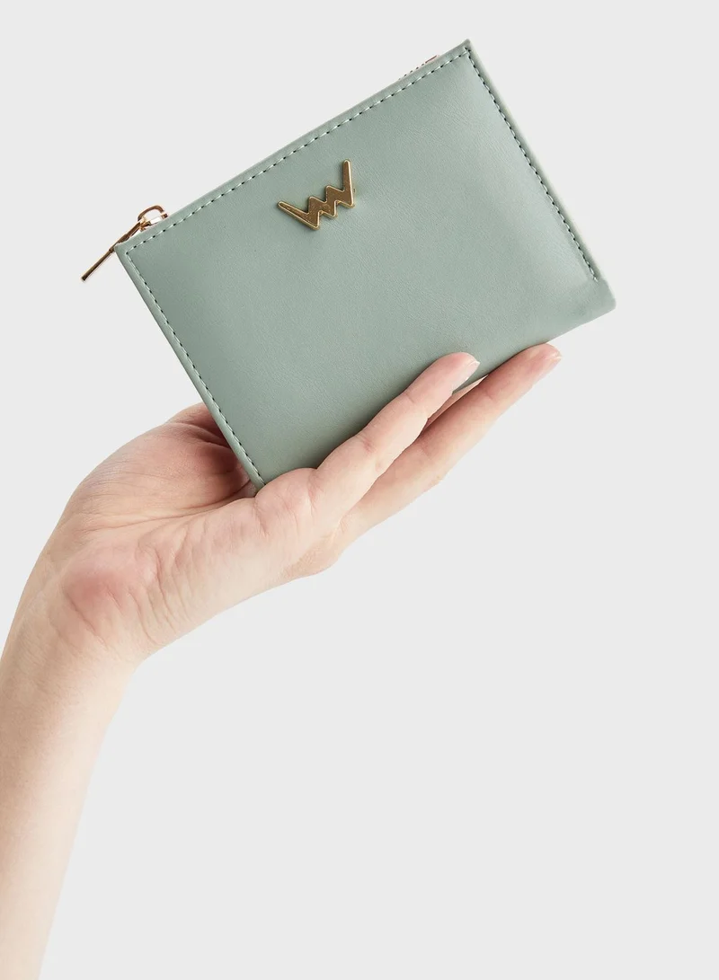 DeFacto Women'S Sewing Pattern Faux Leather Wallet