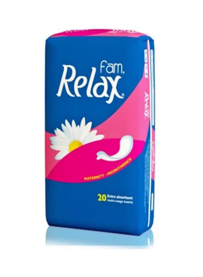 ريلاكس علبة فوط فام من سانتيا للحوامل، مكونة من 20 فوطة