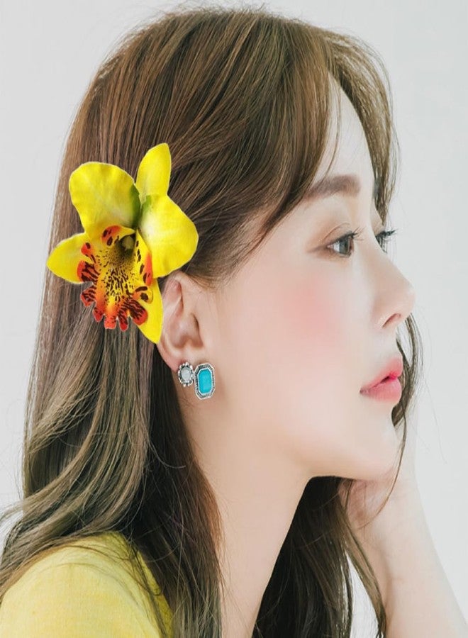 YSSZAM 5Pcs Hawaiian Flower Hair Clip for Women Girls Fashion Bohemian Flowers Hair Accessory for Dancer Bridal Wedding Beach Party - Image 3