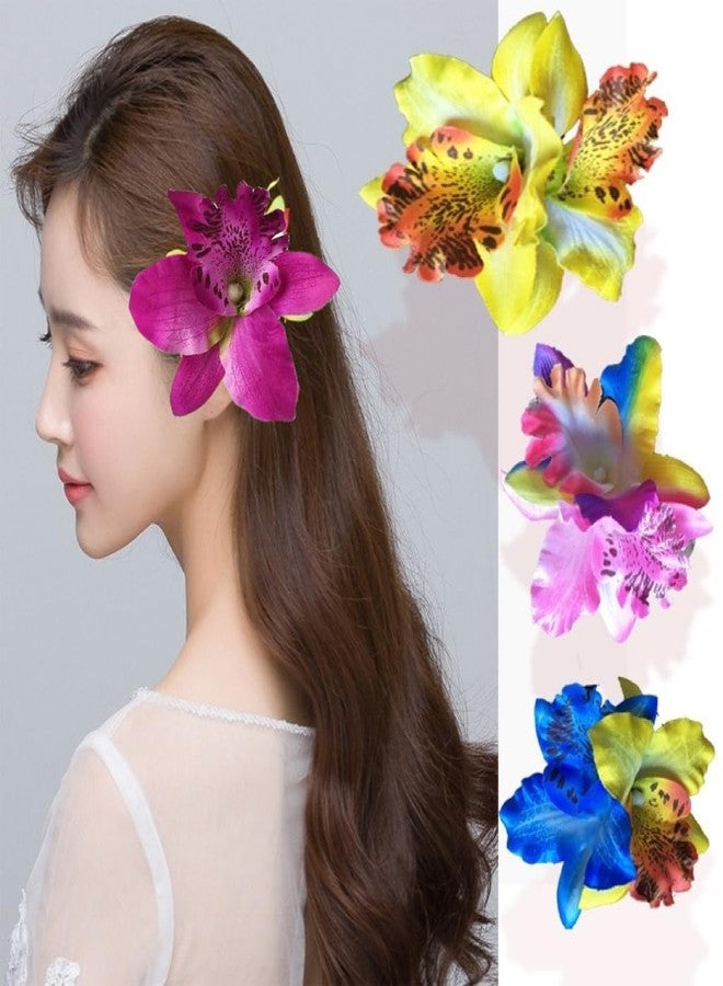 YSSZAM 5Pcs Hawaiian Flower Hair Clip for Women Girls Fashion Bohemian Flowers Hair Accessory for Dancer Bridal Wedding Beach Party - Image 5