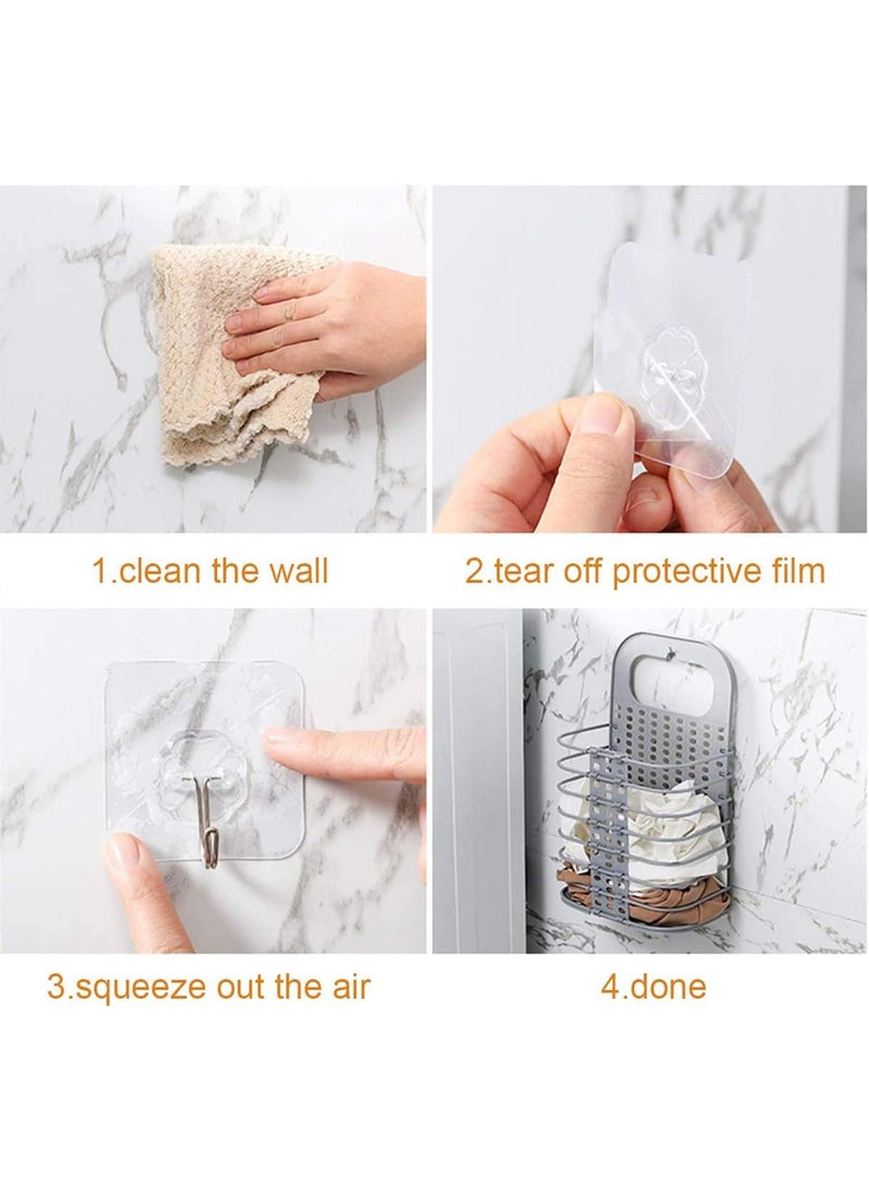 PRAMANTA PRAMANTA Dirty Hamper Clothes Storage Basket for Laundry Station Home Use Folding Adjustable Wall Washing Machine Hanging BasketBinHamper 1Pcs  - Image 4