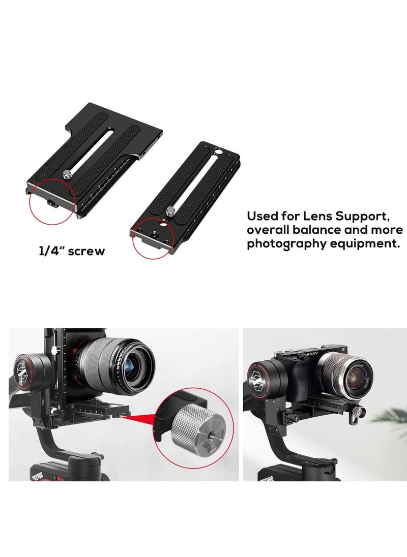 SYOSI - Aluminum L Bracket Vertical Horizontal Switching Quick Release Plate for DJI Ronin RS2 RSC2 for Zhiyun Weebill-S Gimbal Stabilizer Tripod Monopod and SLRs - Image 1