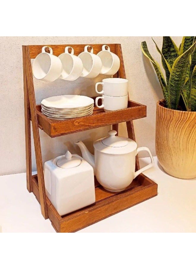 Generic - Mini coffee corner stand, two-story, multi-purpose, dimensions: 50*40*25 - Image 1