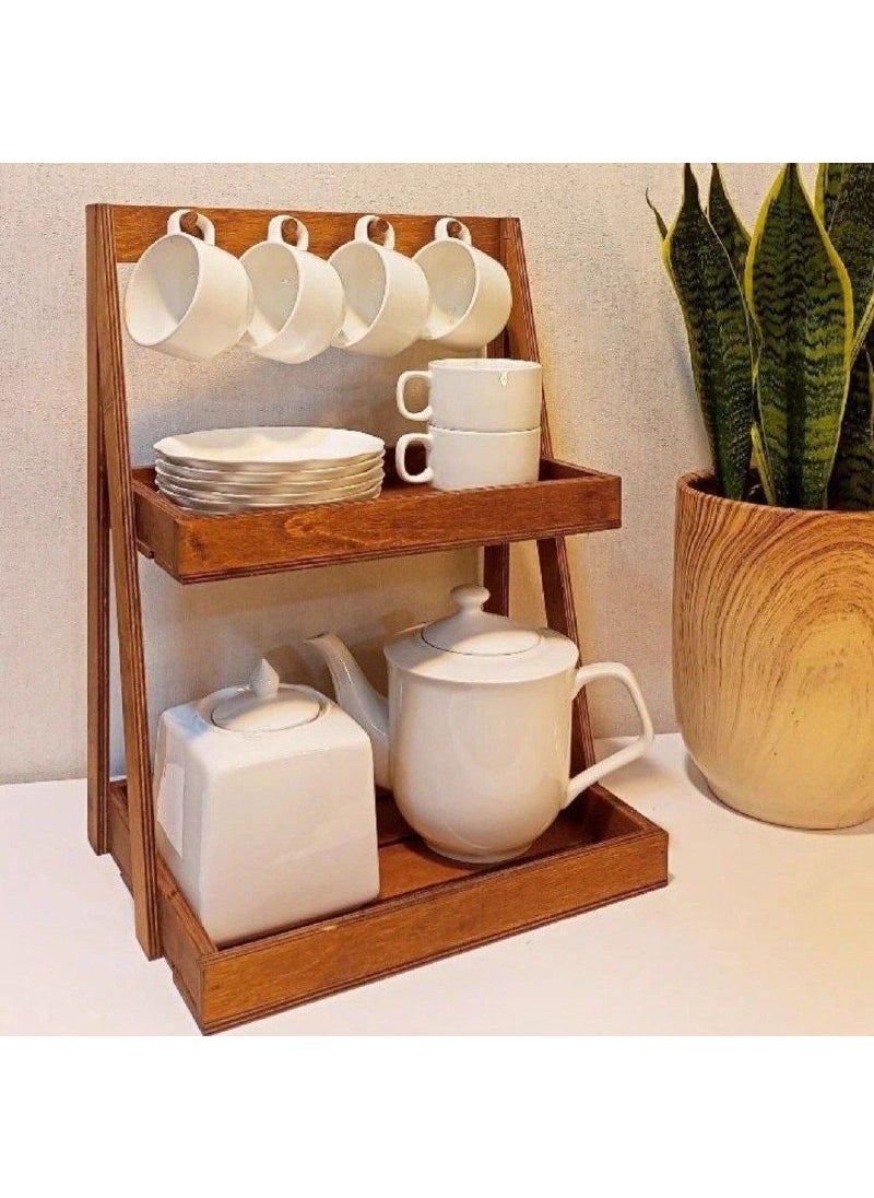 Generic - Mini coffee corner stand, two-story, multi-purpose, dimensions: 50*40*25 - Image 1