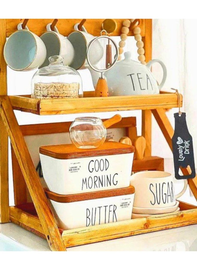 Generic - Mini coffee corner stand, two-story, multi-purpose, dimensions: 50*40*25 - Image 1