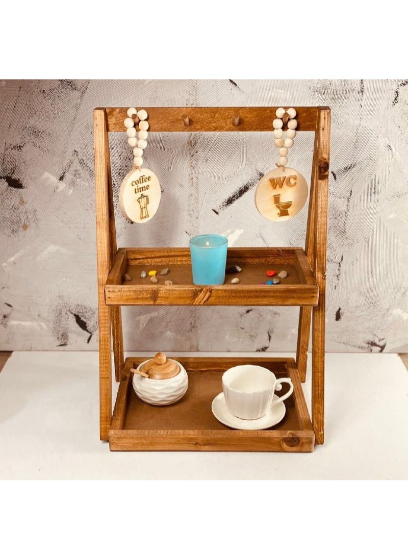Generic - Mini coffee corner stand, two-story, multi-purpose, dimensions: 50*40*25 - Image 1