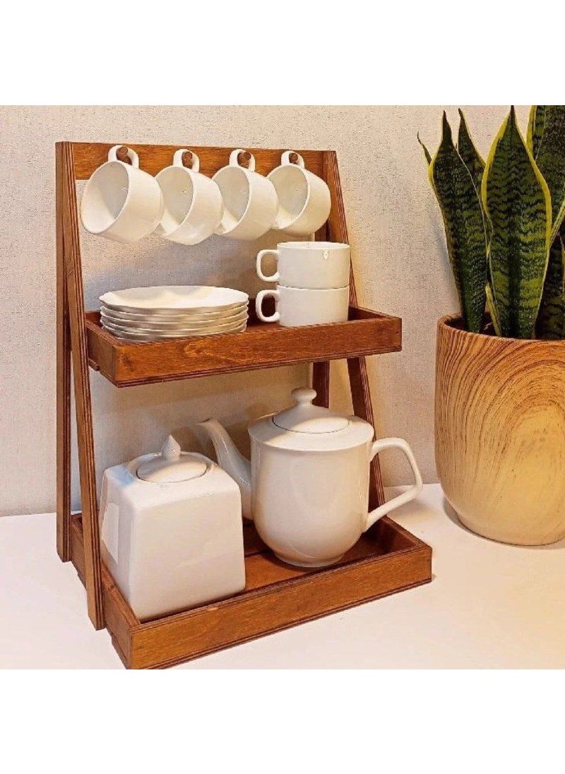 Generic - Mini coffee corner stand, two-story, multi-purpose, dimensions: 50*40*25 - Image 1