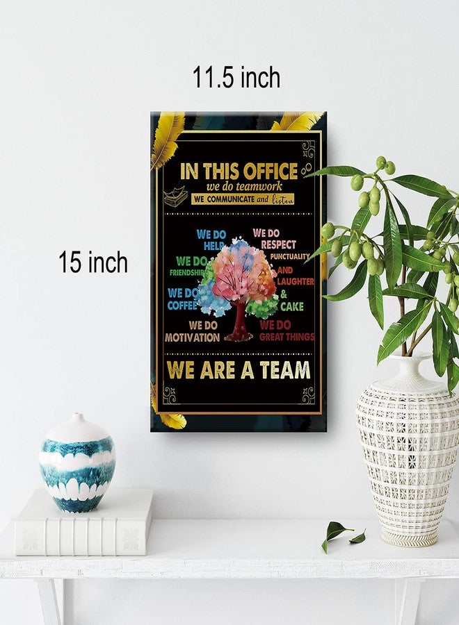 Nvhai Inspirational Wall Art in This Office We are a Team Canvas Painting Prints for Home Wall Decor Framed Team Spirit Artwork Office Decor Gifts (12x15 Inch) - Image 2