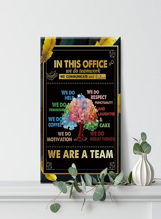 Nvhai Inspirational Wall Art in This Office We are a Team Canvas Painting Prints for Home Wall Decor Framed Team Spirit Artwork Office Decor Gifts (12x15 Inch) - Image 5