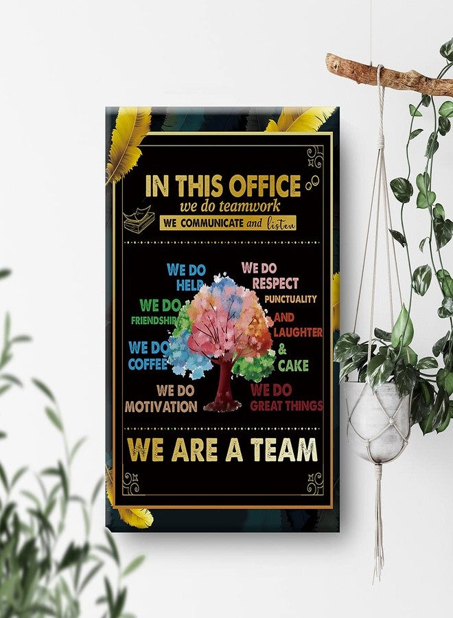 Nvhai Inspirational Wall Art in This Office We are a Team Canvas Painting Prints for Home Wall Decor Framed Team Spirit Artwork Office Decor Gifts (12x15 Inch) - Image 4