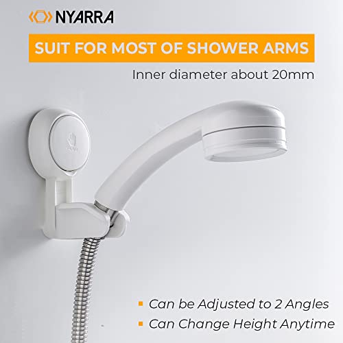 Nyarra Vacuum Suction Wall Mounted Hand Shower Holders for Bathroom, Drill Free Installation - Adjustable, Reusable Shower Head Stand - Suction Wall Clips for Hanging - Pack of_1 [NR-0619] - Image 4