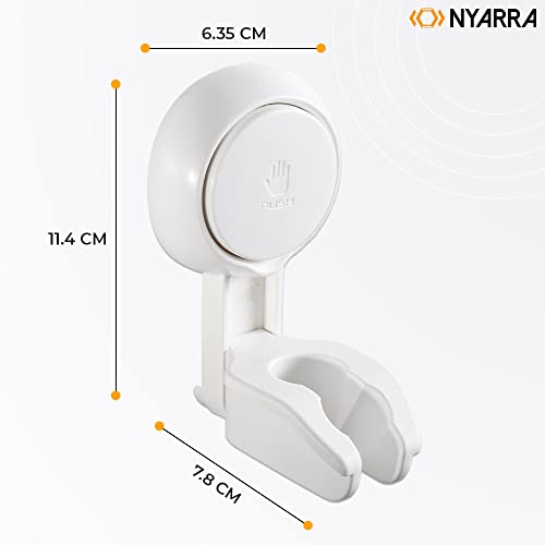 Nyarra Vacuum Suction Wall Mounted Hand Shower Holders for Bathroom, Drill Free Installation - Adjustable, Reusable Shower Head Stand - Suction Wall Clips for Hanging - Pack of_1 [NR-0619] - Image 3