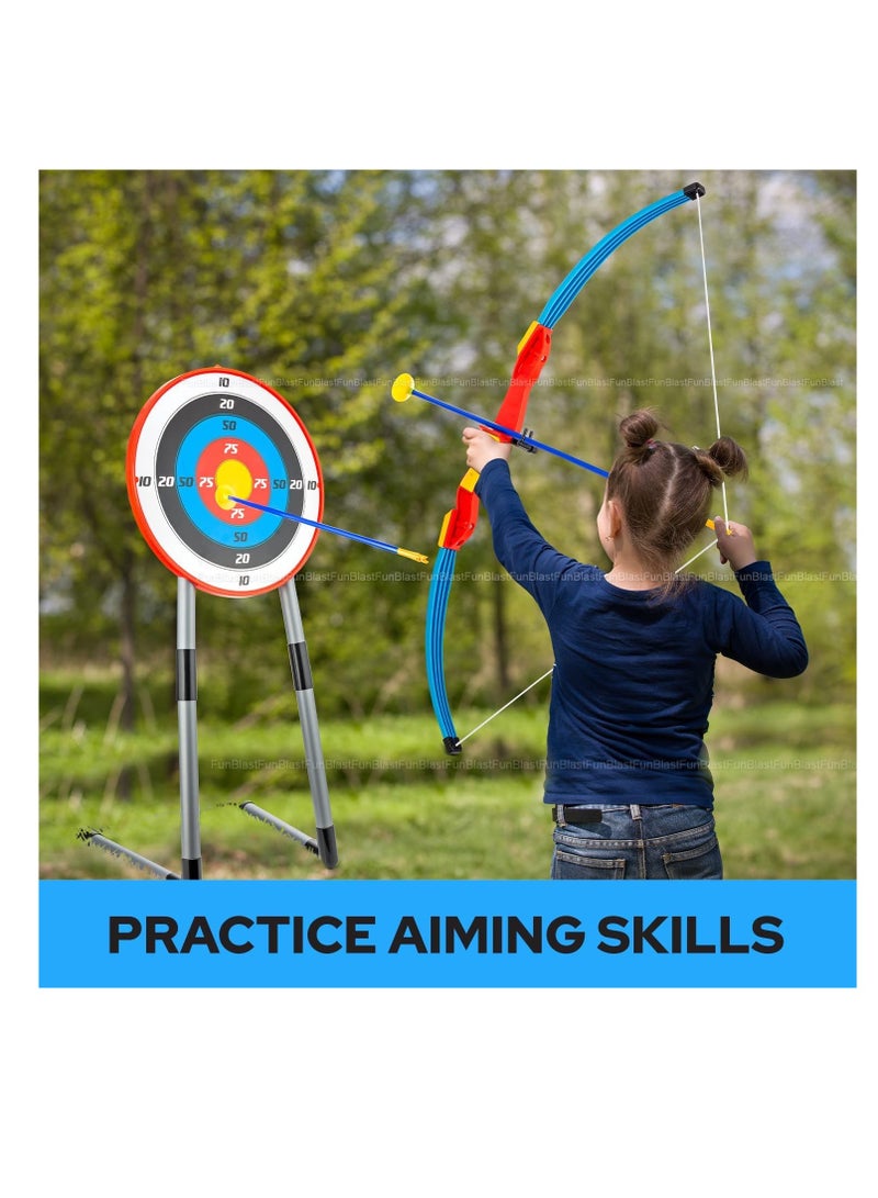 FunBlast Arrow Toy Set – Target Shooting Archery Toy Set, Real Action Shooting Bow and Arrow, Indoor and Outdoor Shooting Game, 1 Bow and 3 Arrow - Image 2
