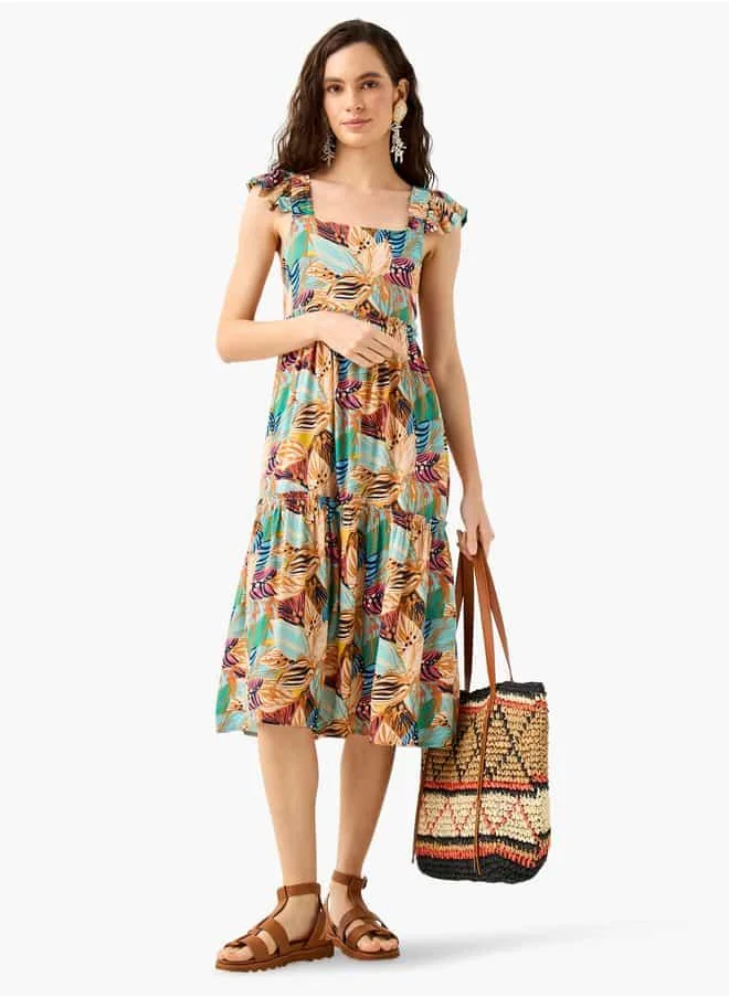 فاف Flower Print Viscose Cover-Up