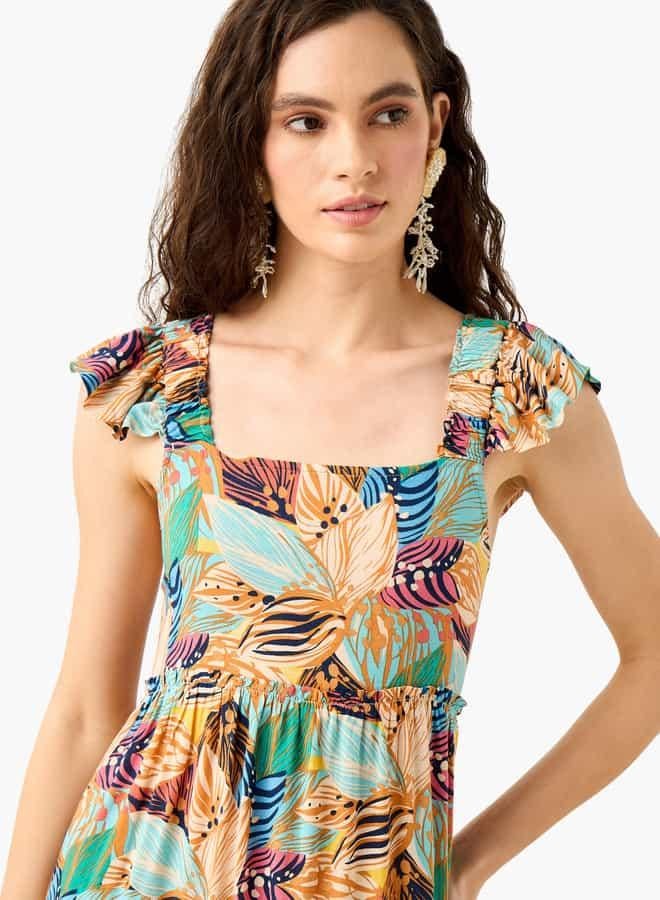 سبلاش فيڤ فستان استوائي متعدد الطبقات - Image 4