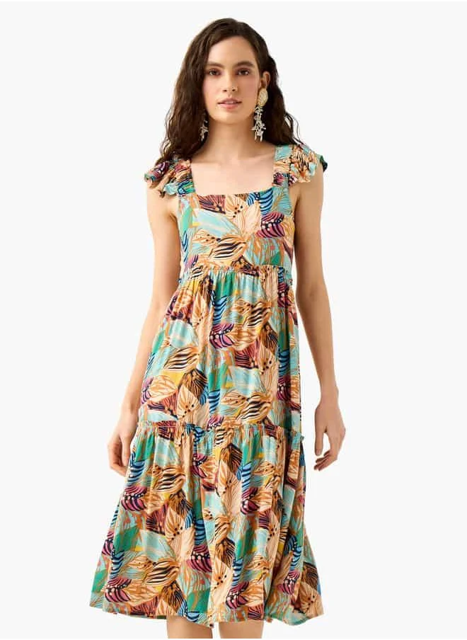 فاف Flower Print Viscose Cover-Up