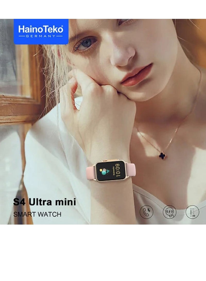 Haino Teko Smart Watch S4 Ultra Mini Screen Amoled With Two Silicone Straps And Wireless Charger - Image 2